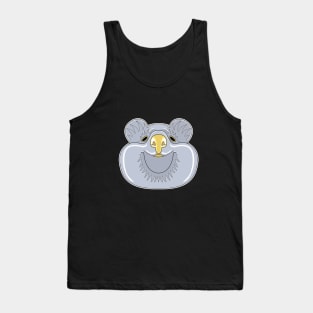 silver cute quokka face Tank Top